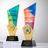 Customized High-end Metal Crystal Trophy, Excellent Staff Company Annual Meeting Awards, Home Decorations Outstanding Medal, 1Pc