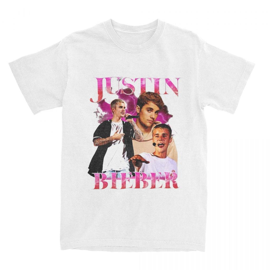 Justins Biebers T-Shirt Men Crazy Pure Cotton Tees Crew Neck Short Sleeve T Shirt Summer Clothing