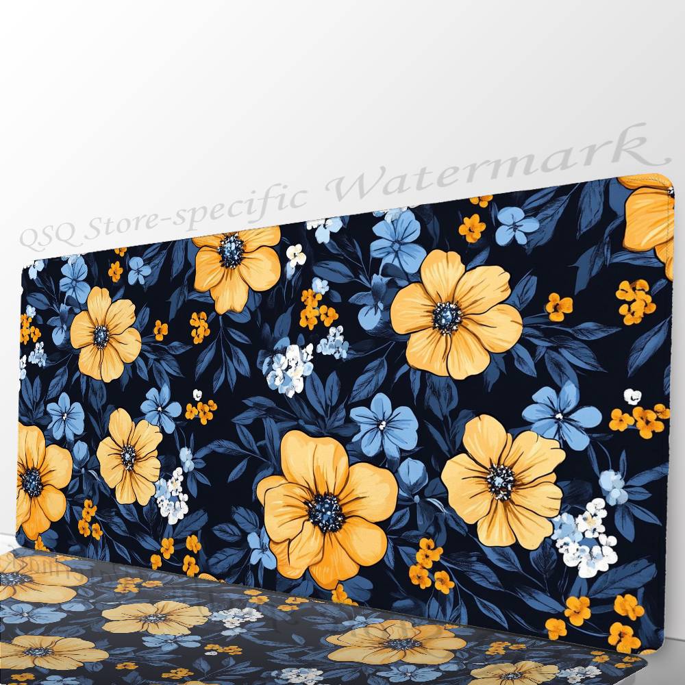 Vintage Flower Daisy Mousepad Non-slip Suitable For Office Computers Laptops E-sports Game Desk Mats XXL Keyboard