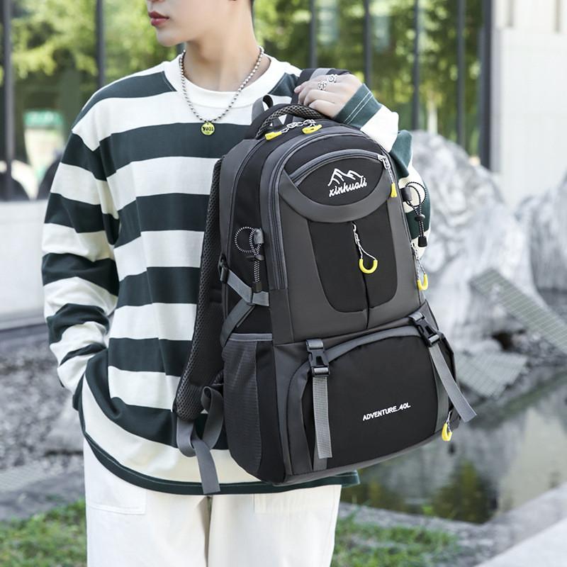 Outdoor Hiking Backpack 60l Waterproof Oxford Fabric For Camping Skiing Travel