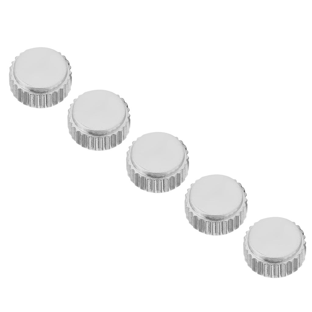 Watch Crown Quartz Mechanical Steel Watch Crown Set Watch Repairing Tool Accessory (5 Pieces)6mm Flat Hole