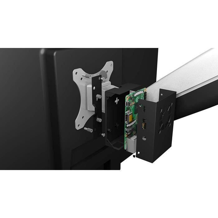 Support Mural - Icy Box - Raspberry Pi - Acier - VESA 75x75 - VESA 100x100