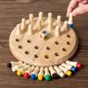 Dřevěná pexeso Šachy Barevná hrací deska Puzzle Montessori vzdělávací hračka kognitivní schopnosti Učební hračky pro děti