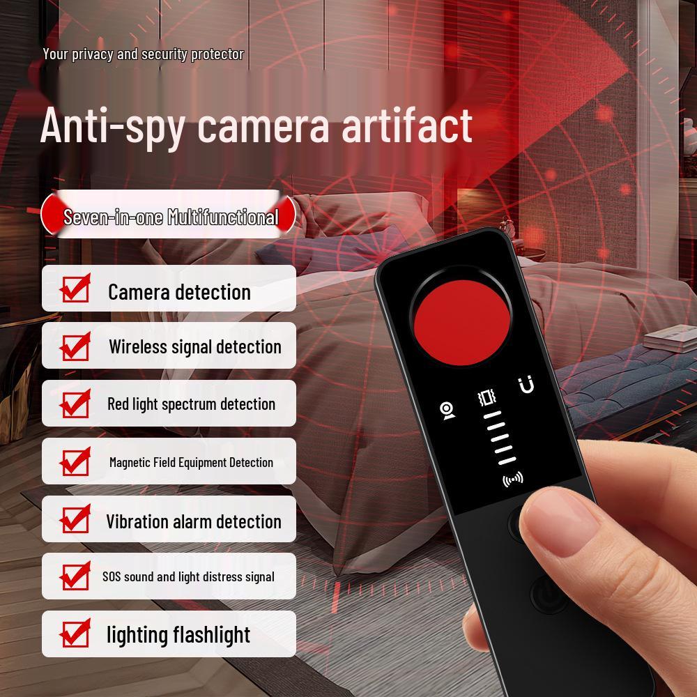 

Seven-in-One Multi-Functional Detector: Anti-Peeping, Anti-Eavesdropping, GPS Locator, Hotel Surveillance Camera Detector 7-in-1 (Black)