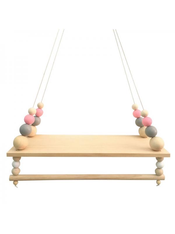 

Скандинавский стиль Деревянные бусины Настенная полка Дисплей Стойка для хранения Для декора дома HP