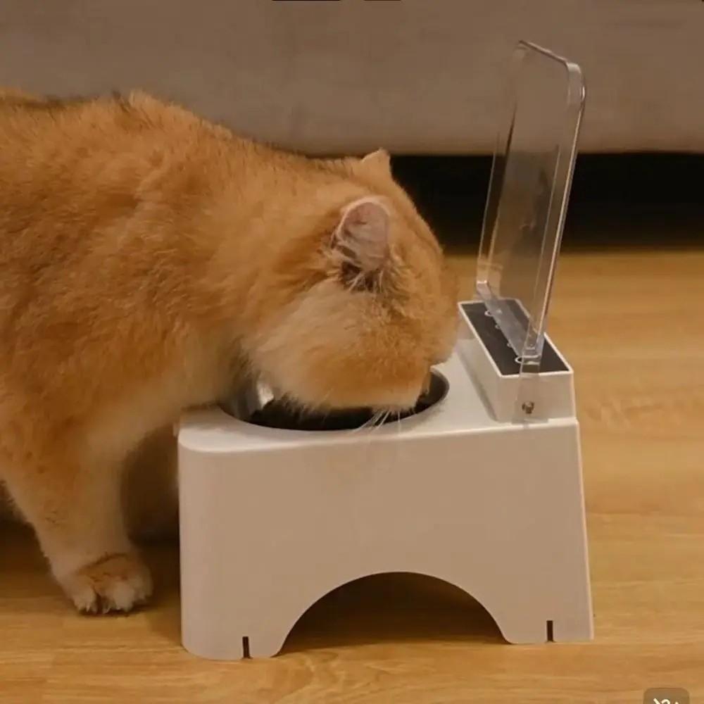 Auto Open Intelligent Pet Bowl Plug in Pet Dispenser Portable Pet Food Feeder