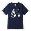 Summer Casual Men High Quality T-shirt 100%cotton Loose Funny Design Astronaut Printing for Men Top Cool Tshirt Male Tee Shirts
