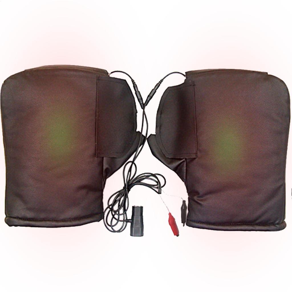 Heated Handlebar Muffs Windproof Electric Comfortable Snowmobile Heated Grip Gloves for Men Riders Commuting Riding Touring