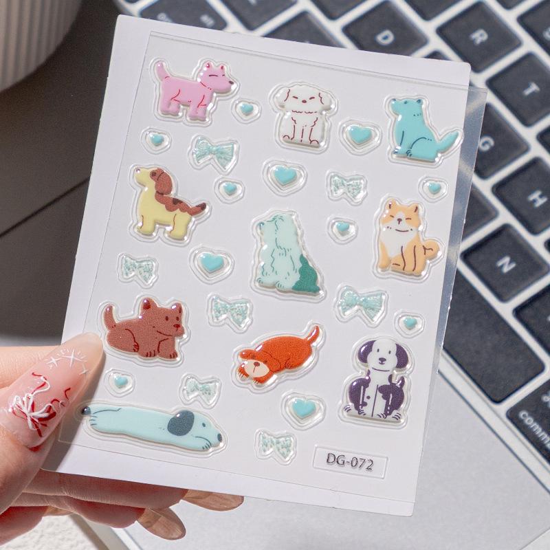 Наклейки Cyansea Cute Dog Jelly Stickers - 3D мультяшные наклейки для чехлов телефонов и украшения кружек. Large Dog Cartoon Sticker