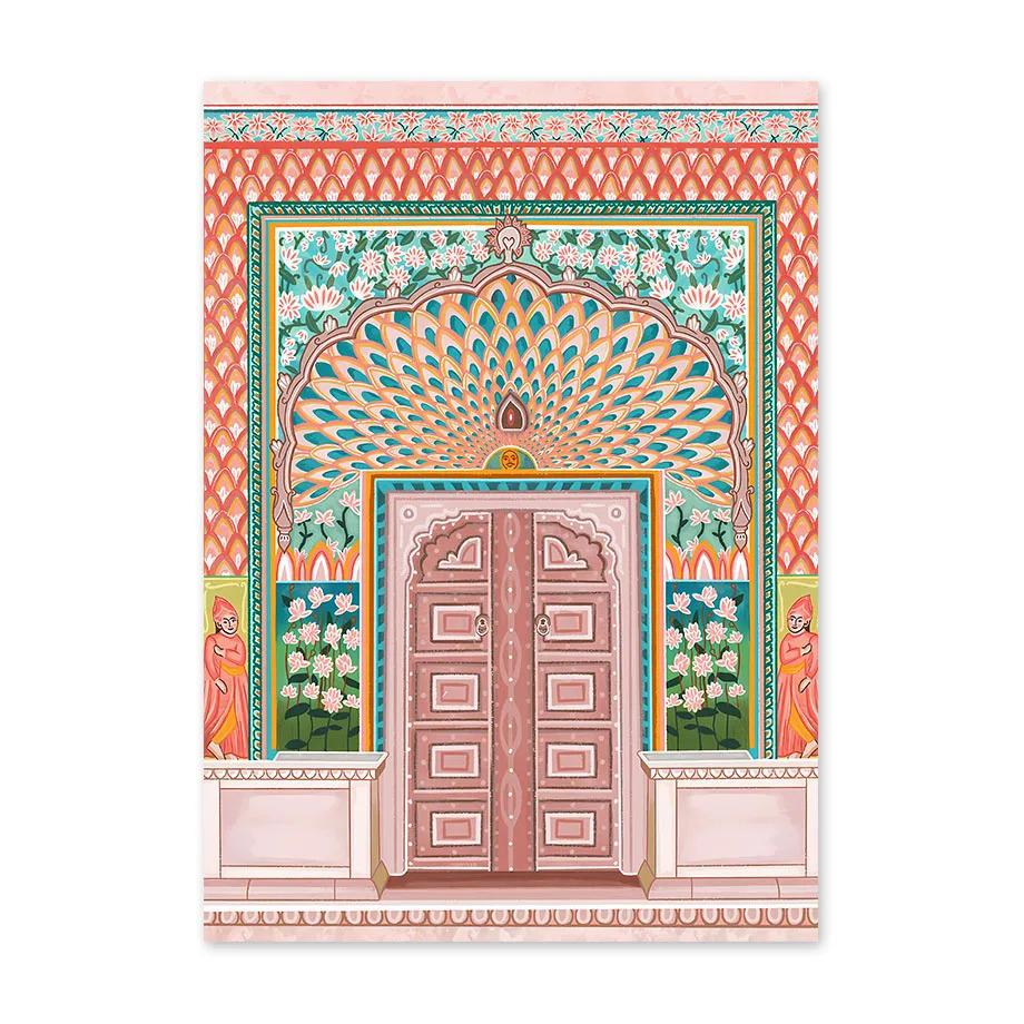 Santorini Lemon Coffee Flowers Abstract Landscape Posters and Prints Wall Art Canvas Painting Pictures For Living Room Home Deco