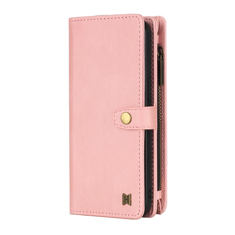 iPhone 16/15 Magnetic Leather Wallet Phone Case Cover