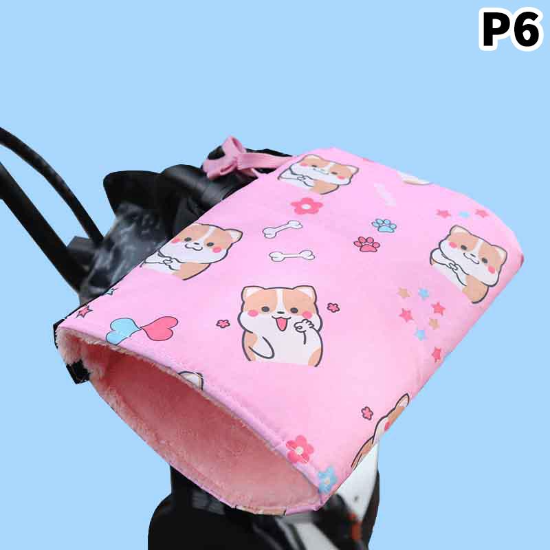 Autumn Winter Cartoon Electric Bike Warm Gloves Warm Mittens Scooters Motorcycle Electric Bike Handlebar Gloves Hand Guards