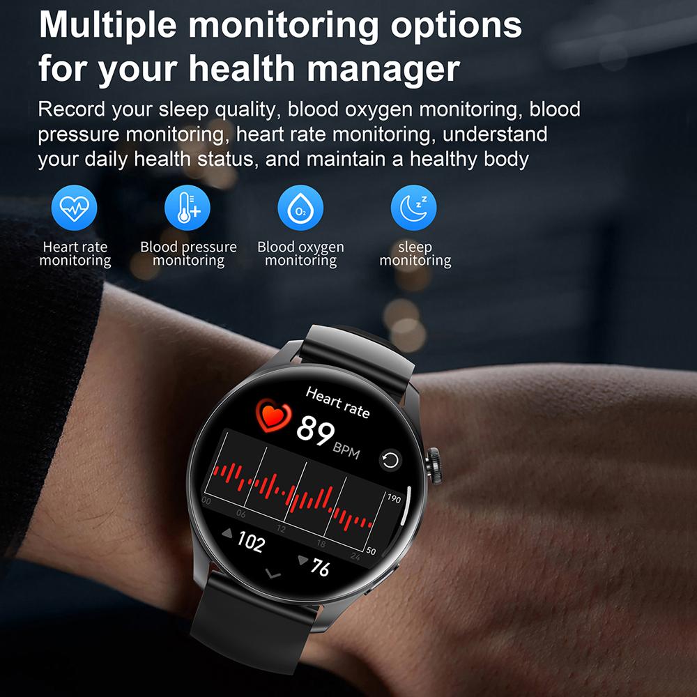 New Smart Watch Men Heart Rate Monitor Sports Fitness Tracker Watches 1.53 inch Bluetooth Call Smartwatches Man For Android