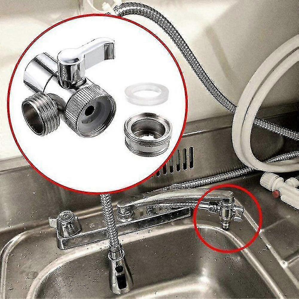 Faucet Adapter Sink Splitter Diverter Valve Water Tap Connector G