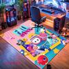Fall Guys Teppich für Wohnzimmer Schlafzimmer Zuhause Sofadekoration, Rutschfeste Bodenmatte für Kinder