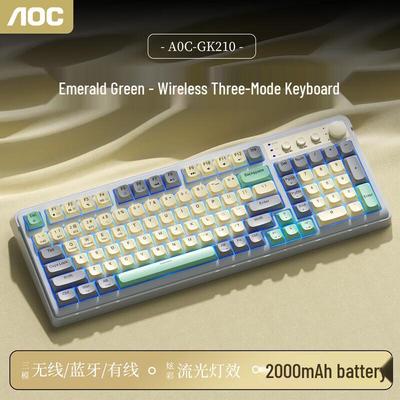 AOC GK210 Tri-Mode Mechanical Keyboard with RGB Backlight and Mouse Pad