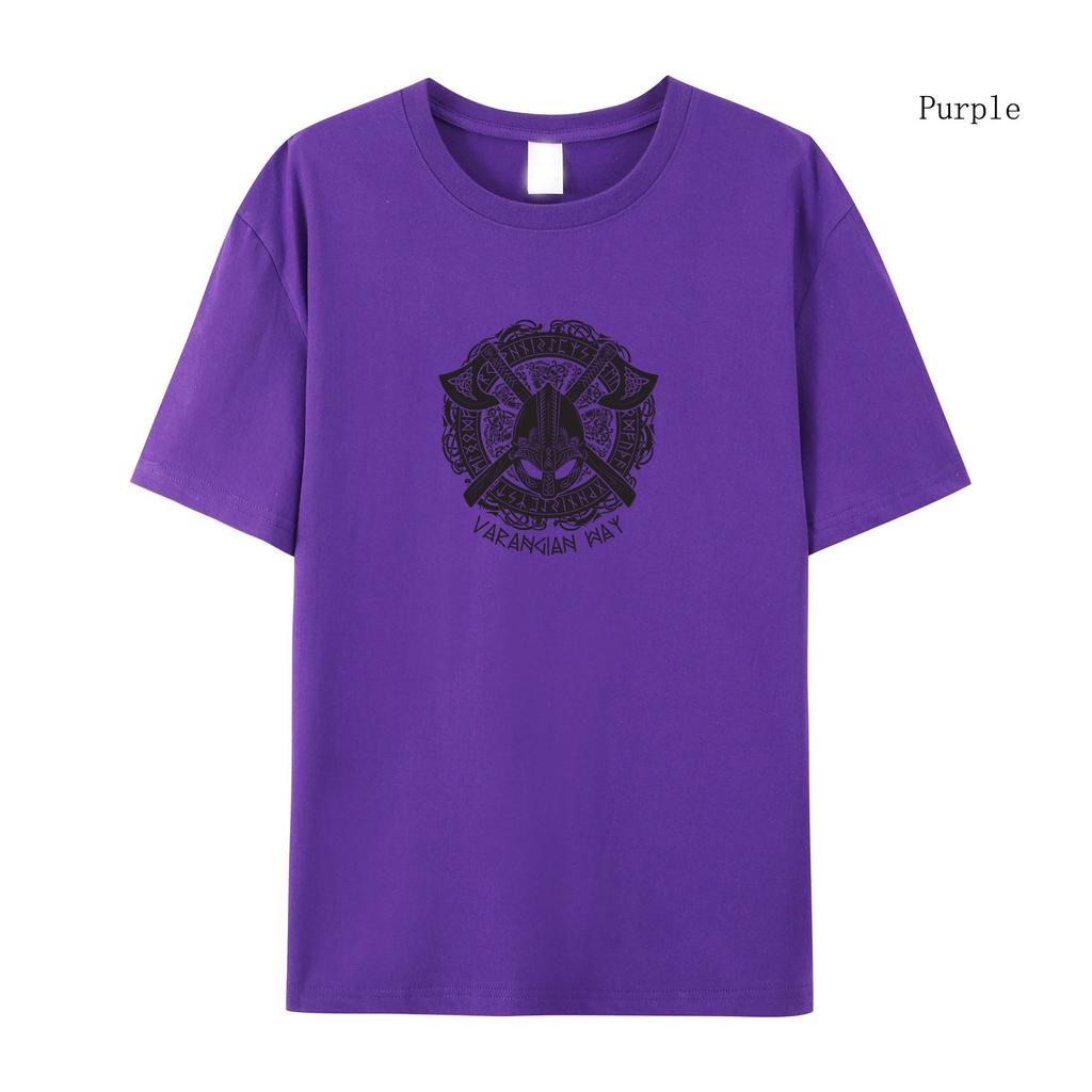 Women's T-shirt Summer Short Sleeved T-shirt Viking T-shirt  Fashion Personality Printing Short Sleeved T-shirt Loose Retro