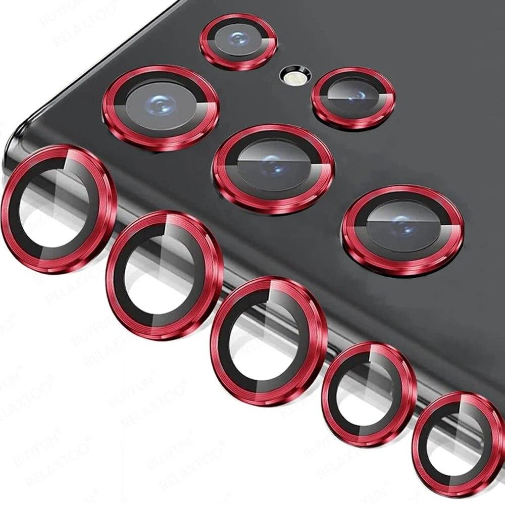 Metalllinsenhülle für Samsung Galaxy S24 S22 S23Ultra Hülle Aluminiumlegierung Metalllinse Glasring Kameraschutzhülle