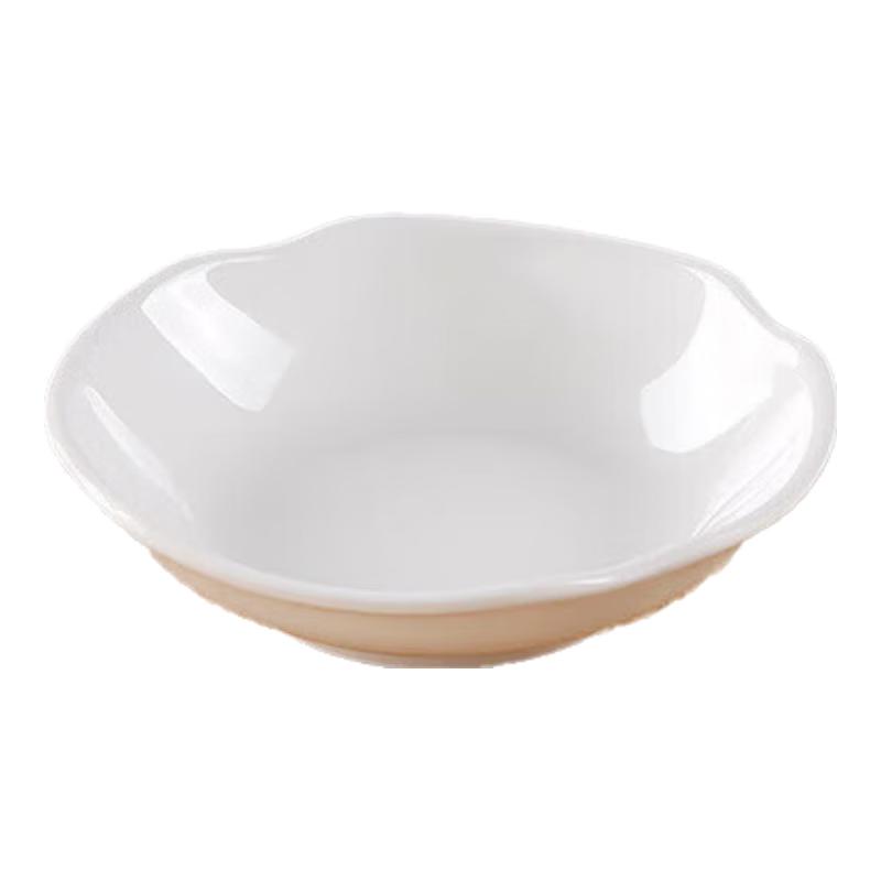 Huihuang White Melamine Flower Dipping Dish