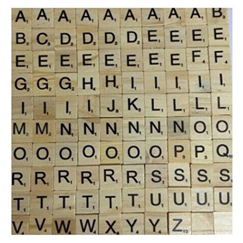 Kinder Diy Holz Alphabet Handwerk Pädagogisches Scrabble Buchstaben Handwerk Puzzles Spielzeug Für Kinder