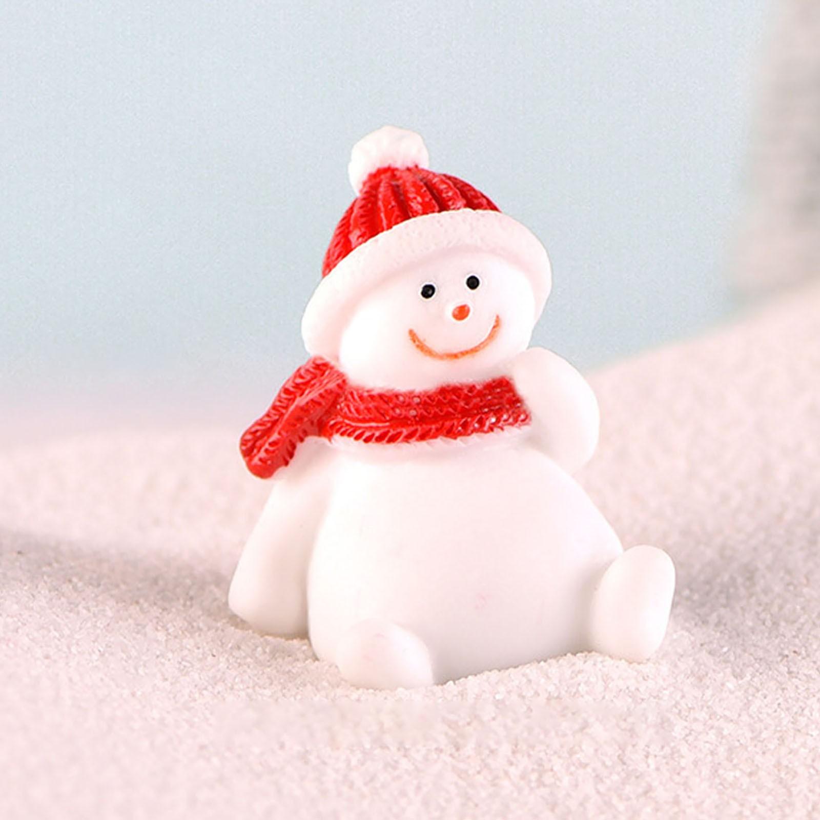 Christmas Little Snowman Toy Christmas Resin Snowman Microscopic Decoration Gift
