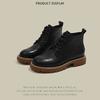 Leather Children'S British Martin Boots Boys' Leather Boots Girls' Princess Shoes Winter Warm Cotton Boots Single Boots Cowhide