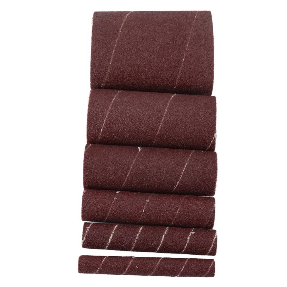 6pcs Aluminum Oxide Sandpaper Roll 120 Grit Sanding Belts Long Tube Sandpaper Ring  Woodworking