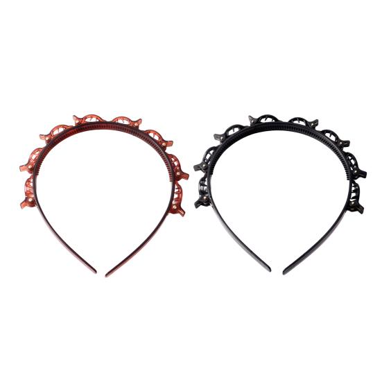 Adjustable Toothed Headband Women Bangs Hairstyle Headband with 8 Small Clip DIY Hairpin Adjustable Weave Bangs Hair Clips