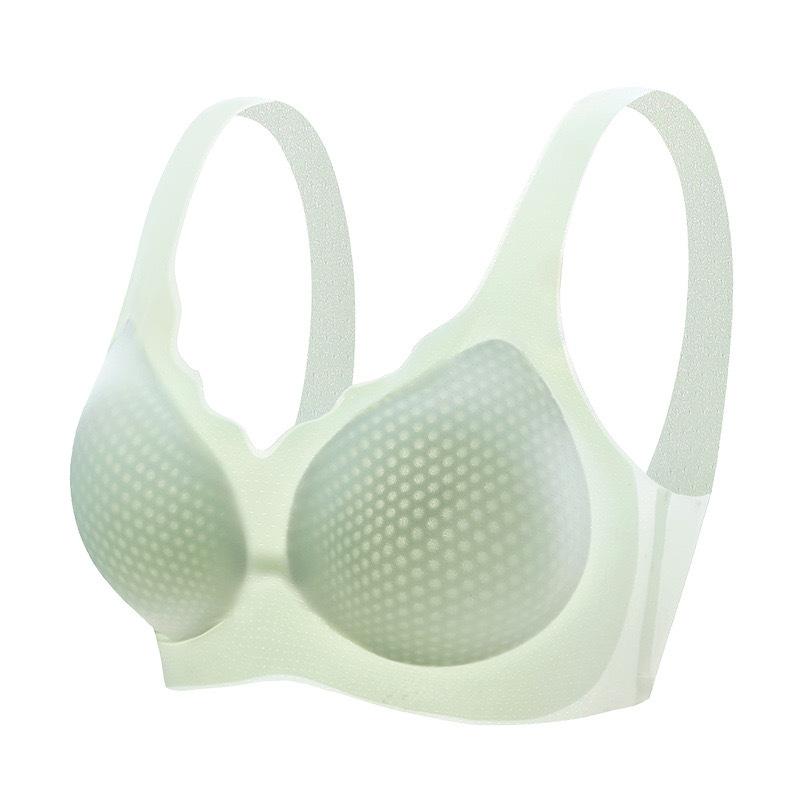 A Naked underwear women's summer ultra-thin big breasts show small breasts gather sports vest breathable and seamless back bra cover