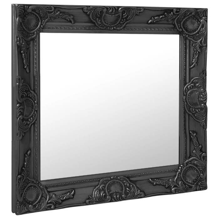 VidaXL Miroir mural style baroque 50x50 cm noir 320315