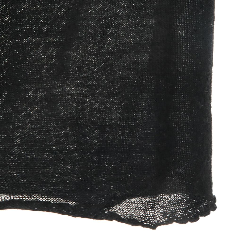 GUCCI Made in Italy Wool Blend Long sleeve Sleeve ribbon Cut S black Women Used