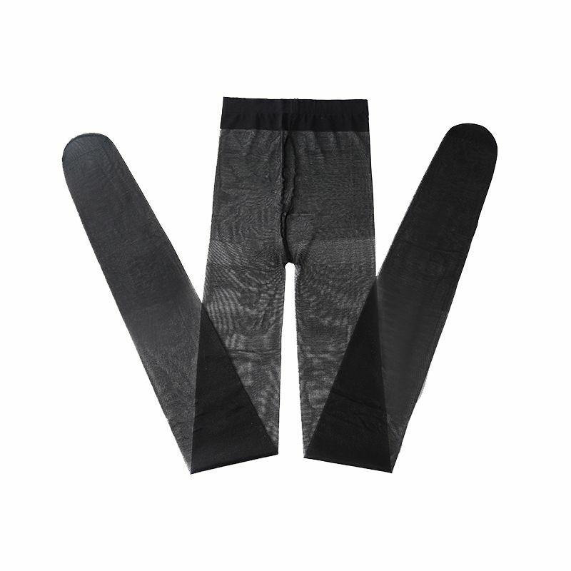 Ultra-Thin Seamless Transparent Gray-Black Pantyhose with Anti-Hook Technology