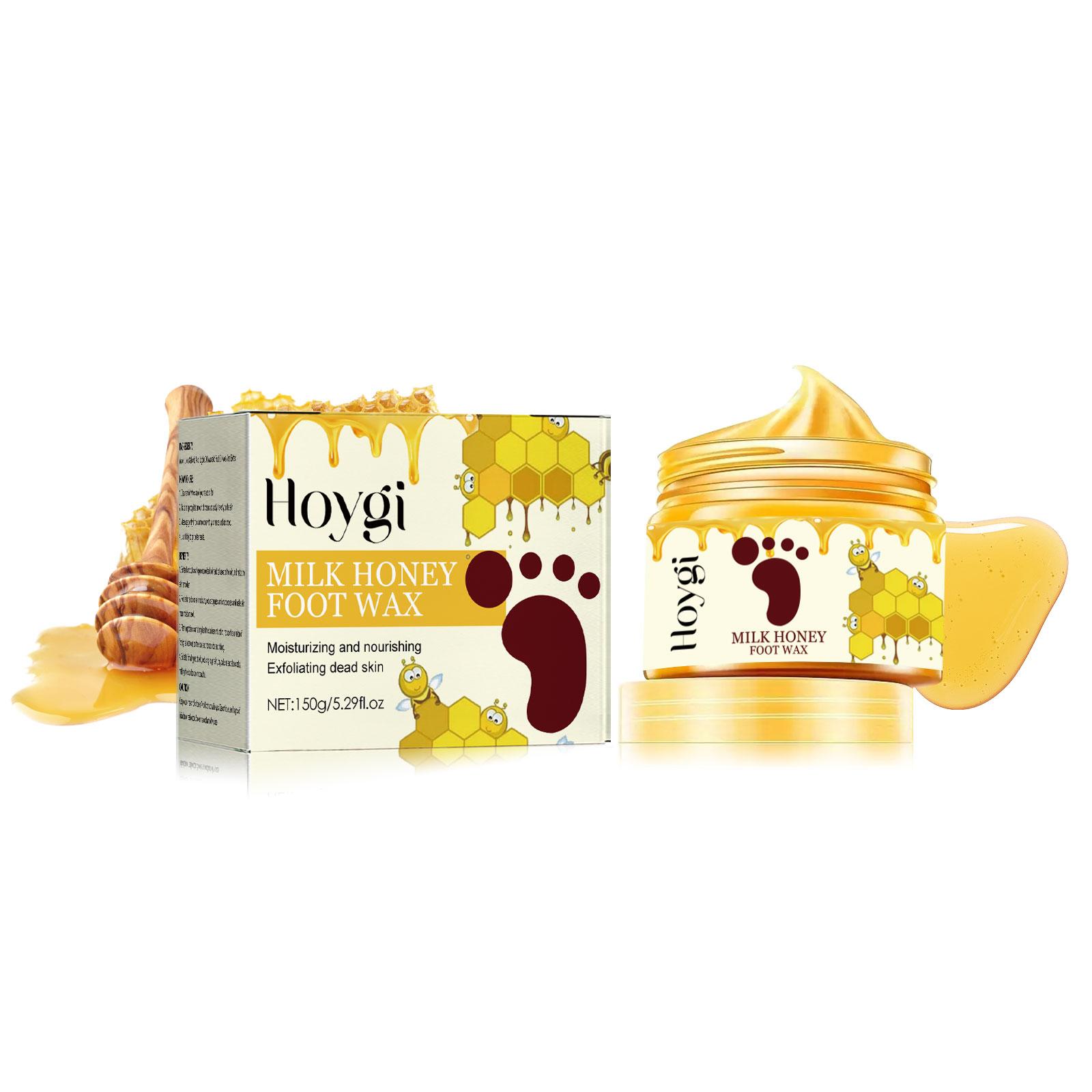

Hoygi Honey and Milk Peel-Off Hand and Foot Mask 150g Whitening Skin Exfoliating Calluses Foot/Hand Skin Treatment Cream Moisturizing Hand Wax
