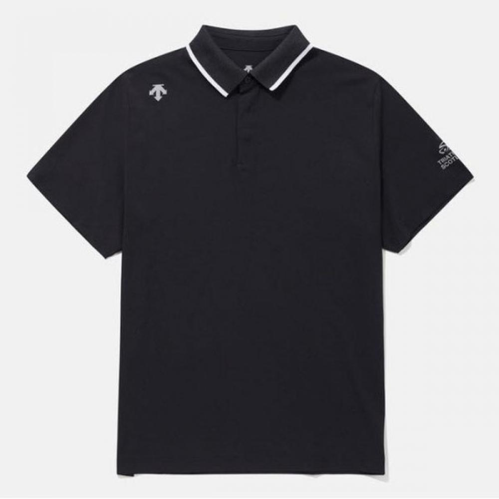 

DescenTe ShorT Sleeve Tee Cqk Sq221ips42 Blk Sco Polo T shirT Black 100