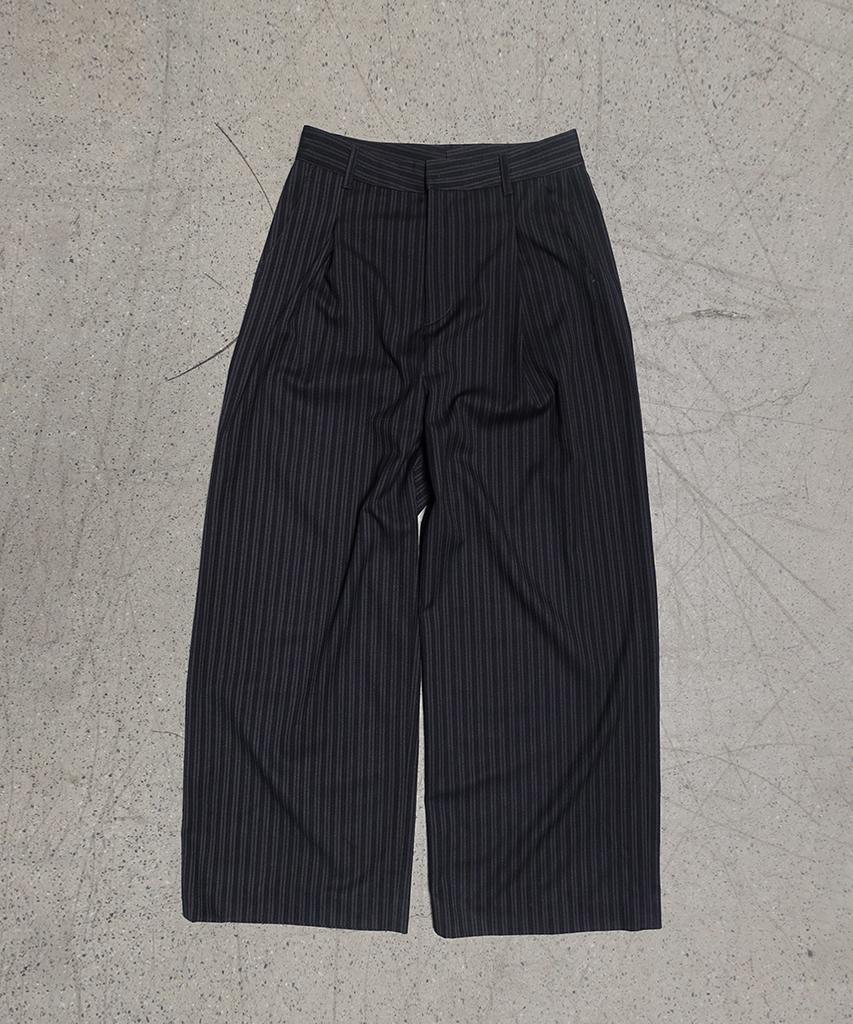 Mosan Stripe Wide Pants (Black)