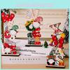 Figurine Desktop Christmas Wooden Decoration Printed Letter Noel Xmas Holidays