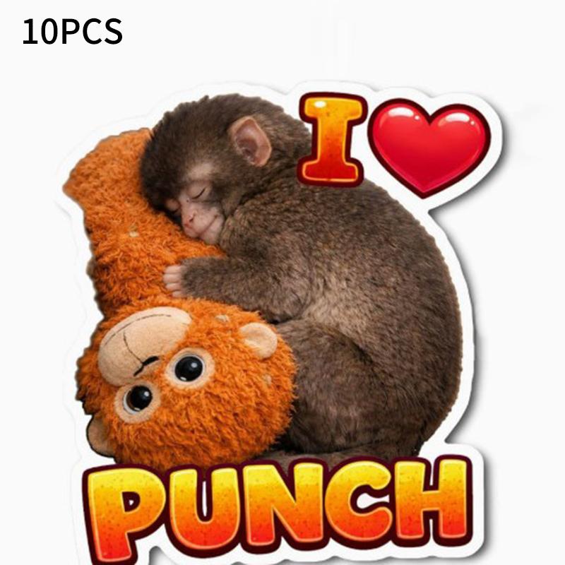 

Protect Punch The Monkey Stickers Cute Angry Baby Monkey Decal For Water Bottles Kawaii Stickers For Notebook Phone Accessories