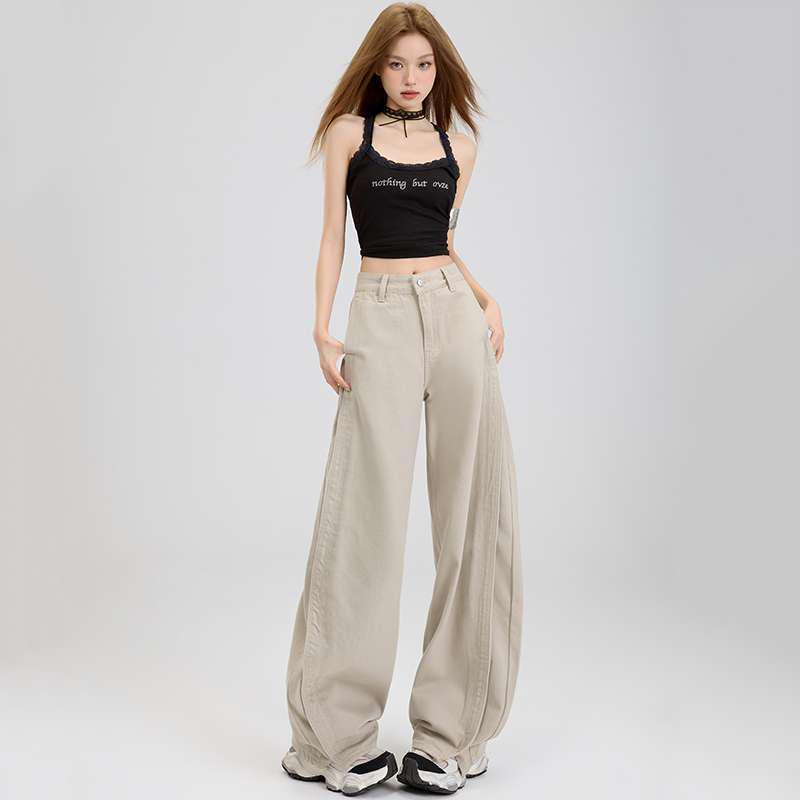 Retro High-Waist Loose-Fit Women s Scythe Jeans - Trendy Spring/Summer Streetwear S