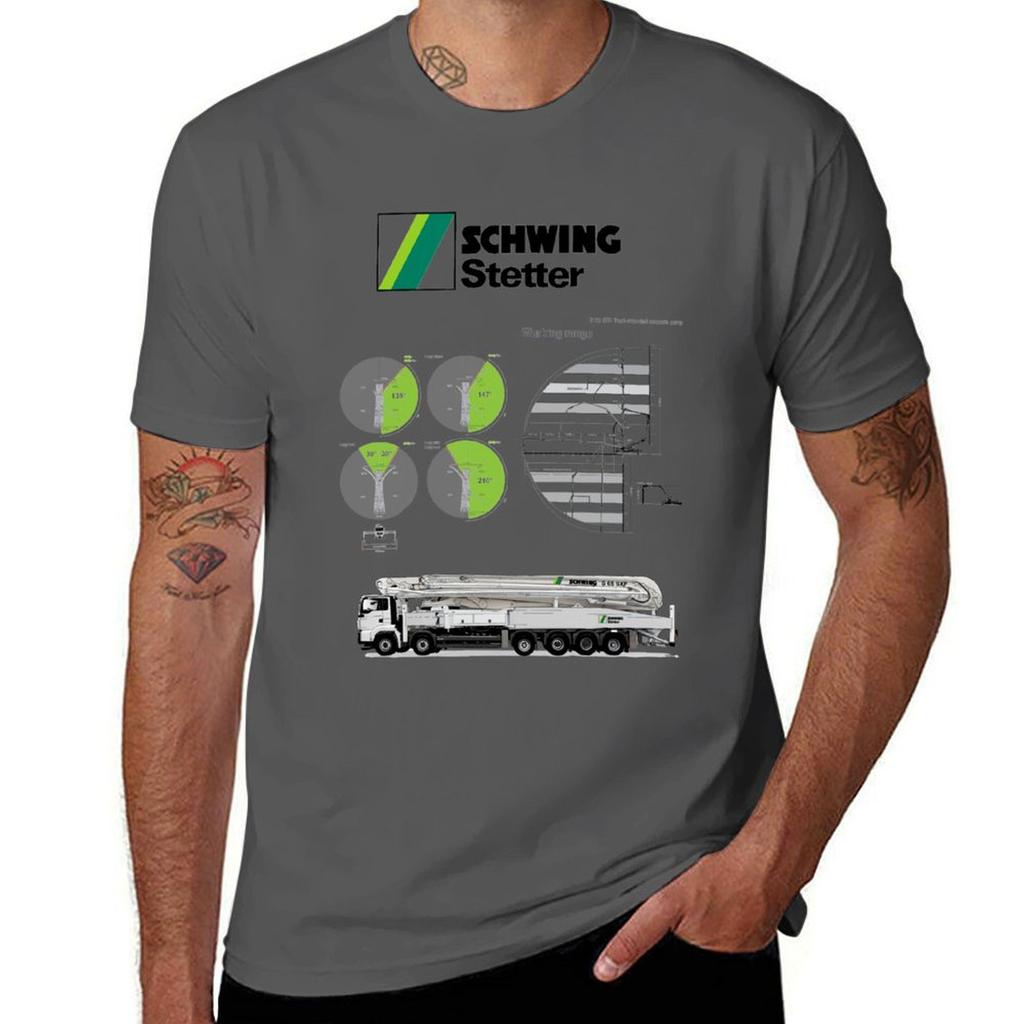 Schwing Concrete Pump Tshirt Street Fashion Casual Tee Shirt Tshirt