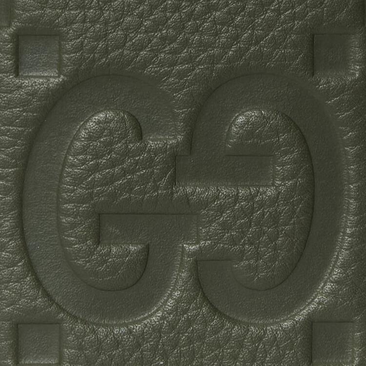 Gucci Double G Logo Embossed Flap Leather Card Holder Men Accessories Dark-Green 739478-AABY0-3346