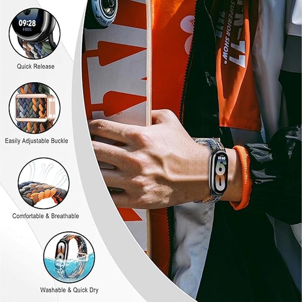 Horlogebanden voor Xiaomi Mi Band 10 9 8 NFC Vervangende riem accessoires magnetisch Gevlochten correa armband Miband 9 Miband 8 Band