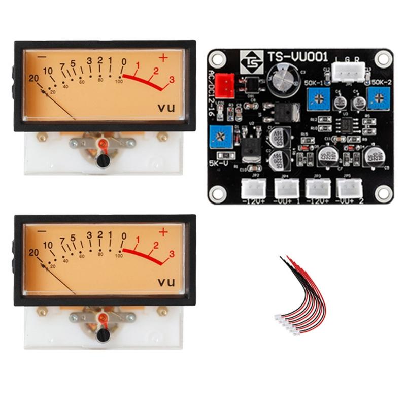Vu Meter Stereo Audio Amplifier Board Adjustable with Driver DB Sound Indicator