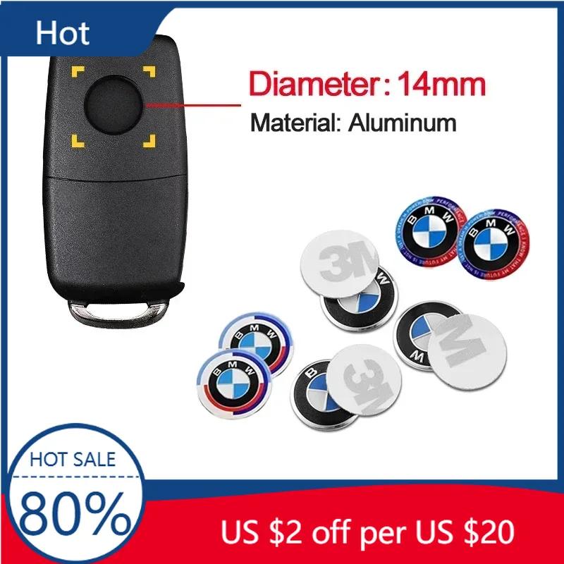 New 2025 11/14mm Car Remote Key Fob Emblem Badge Radio button Sticker For BMW 50th E46 E90 E49 F30 F80 E36 E46 E93 E92 F34