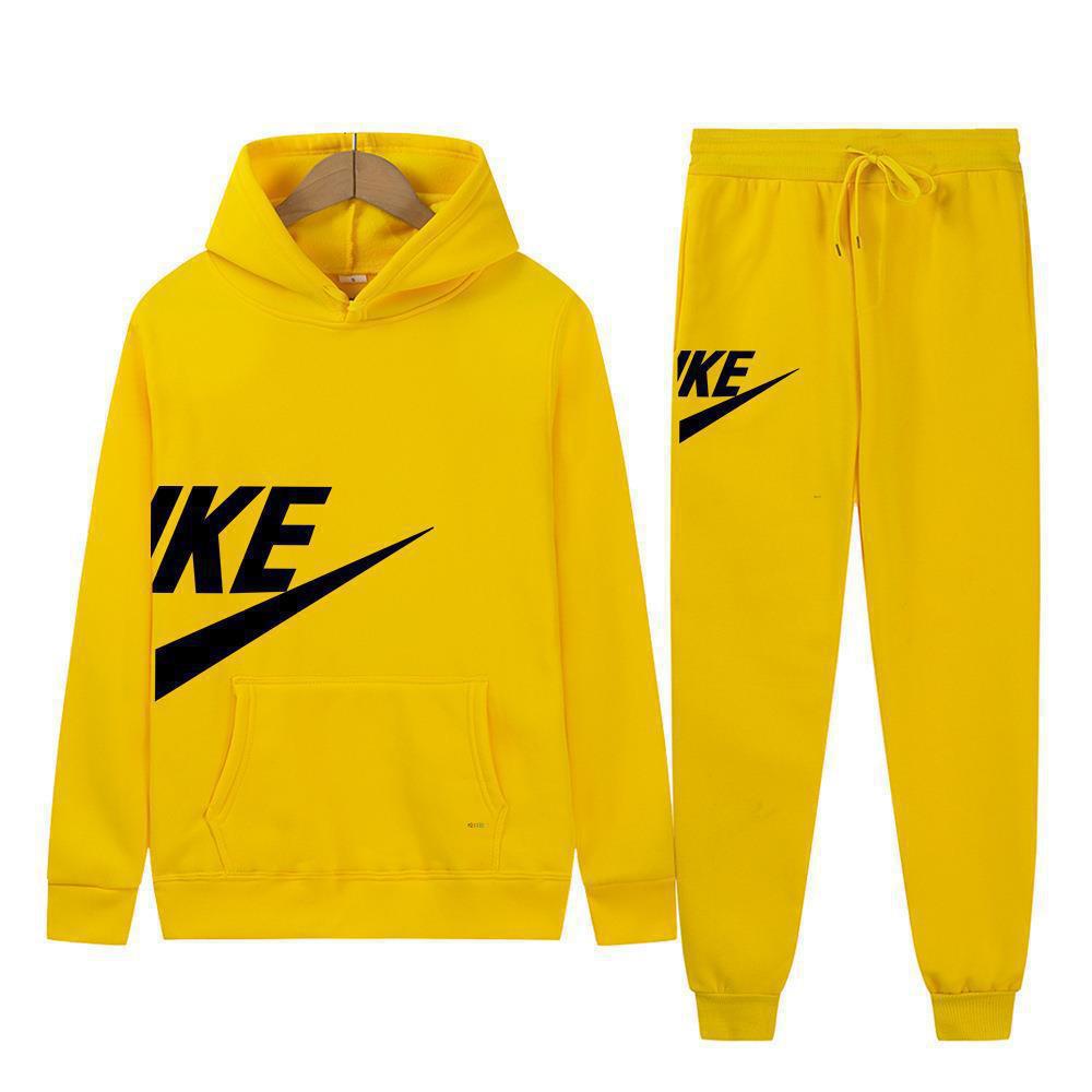 Herren Mode Hoodie Set: Herbst-Winter-Print, Lässiges Fitness-Sweatshirt im europäischen amerikanischen Stil