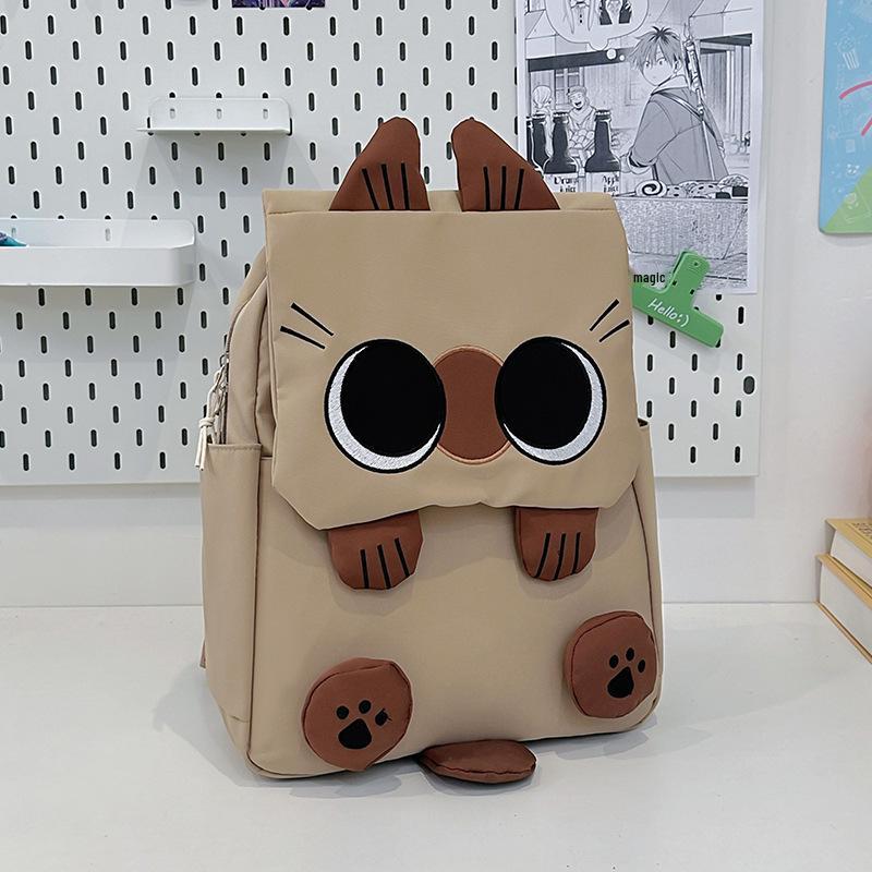 Korean Style Lightweight Cartoon Cat Backpack for Primary School Girls