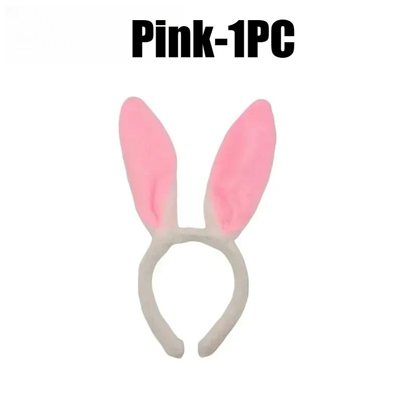 Cute Easter Bunny Ears Headband Women Fluffy Plush Hair Band Girl Rabbit Ear Headpiece Cosplay Costume Accessory For Party Gifts