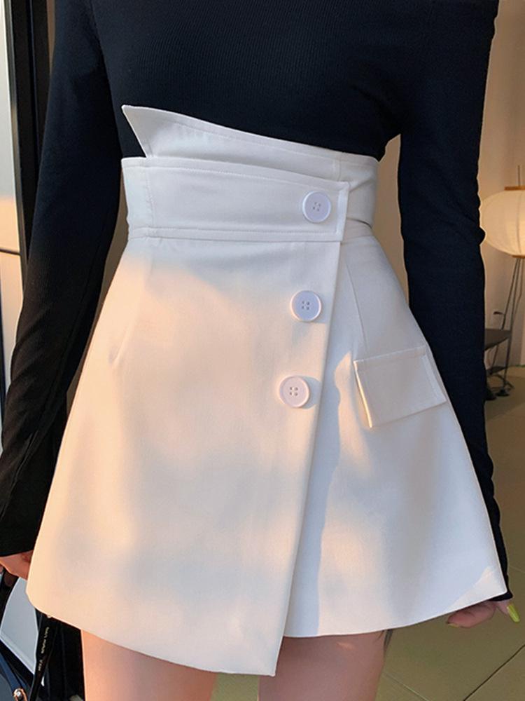 Plus-Size High Waist Loose Fit Slimming A-Line Culottes for Spring/Summer 2024