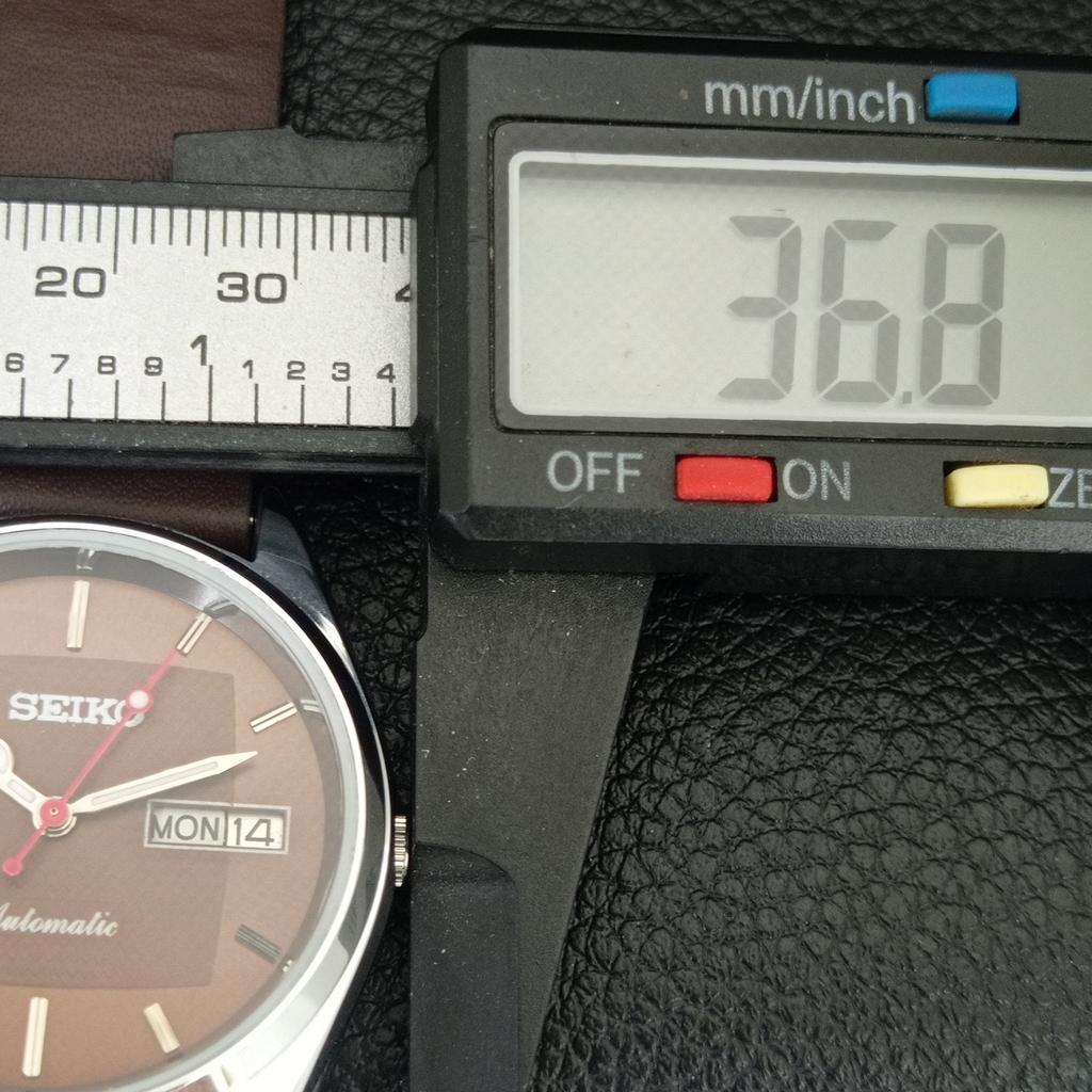 VINTAGE REFURBISHED SEIKO AUTOMATIC 6309A JAPAN MENS BROWN DIAL WATCH a443234-1