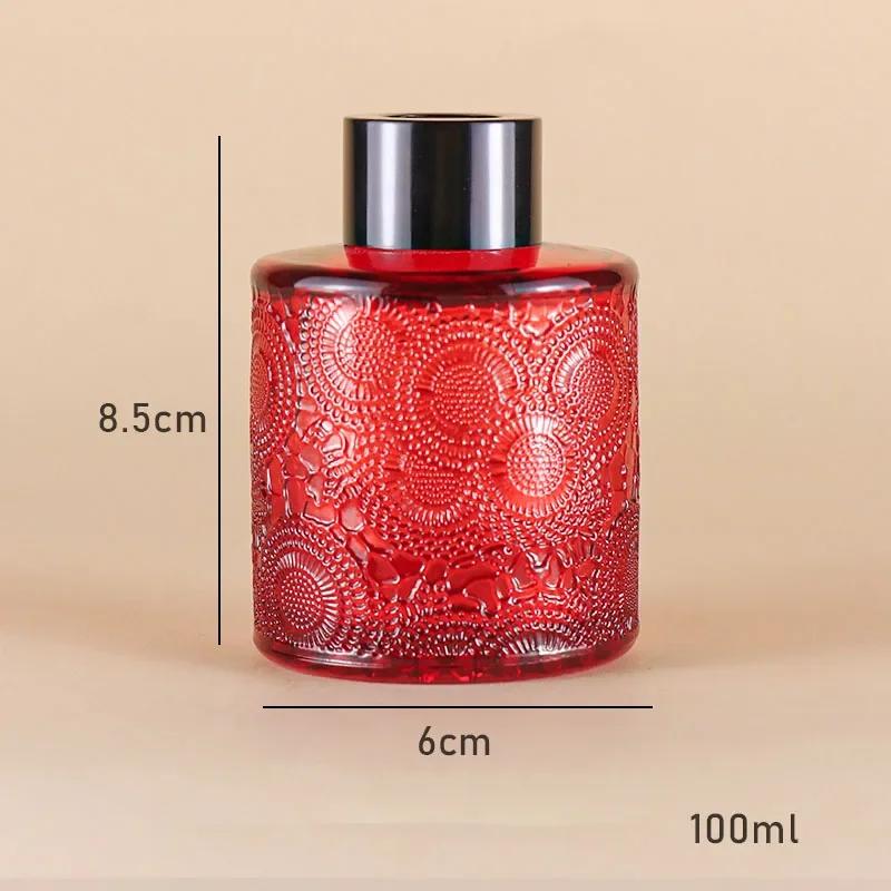 Sun Flower Relief Perfume Bottle Colorful Bathroom Modern Decor Glass Bottles Hotel Study Aromatherapy Dispenser Small Bottle