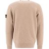 Stone Island Plain Logo Crew Neck Pullover Long Sleeve Sweatshirt Men sweatshirt Sand 811565338-V0094